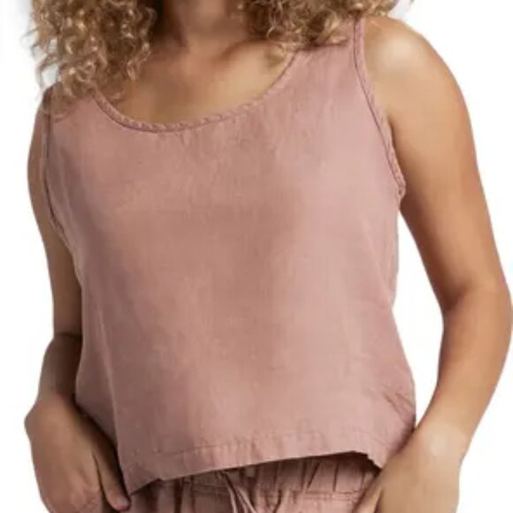 PARACHUTE 100% Linen Tank Top Mauve Pink size L Minimalist Lagenlook - Picture 9 of 9
